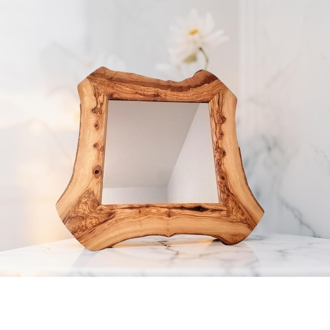 Wooden mirror, living room mirror, bedroom mirror, bathroom mirror, Olive wood mirror