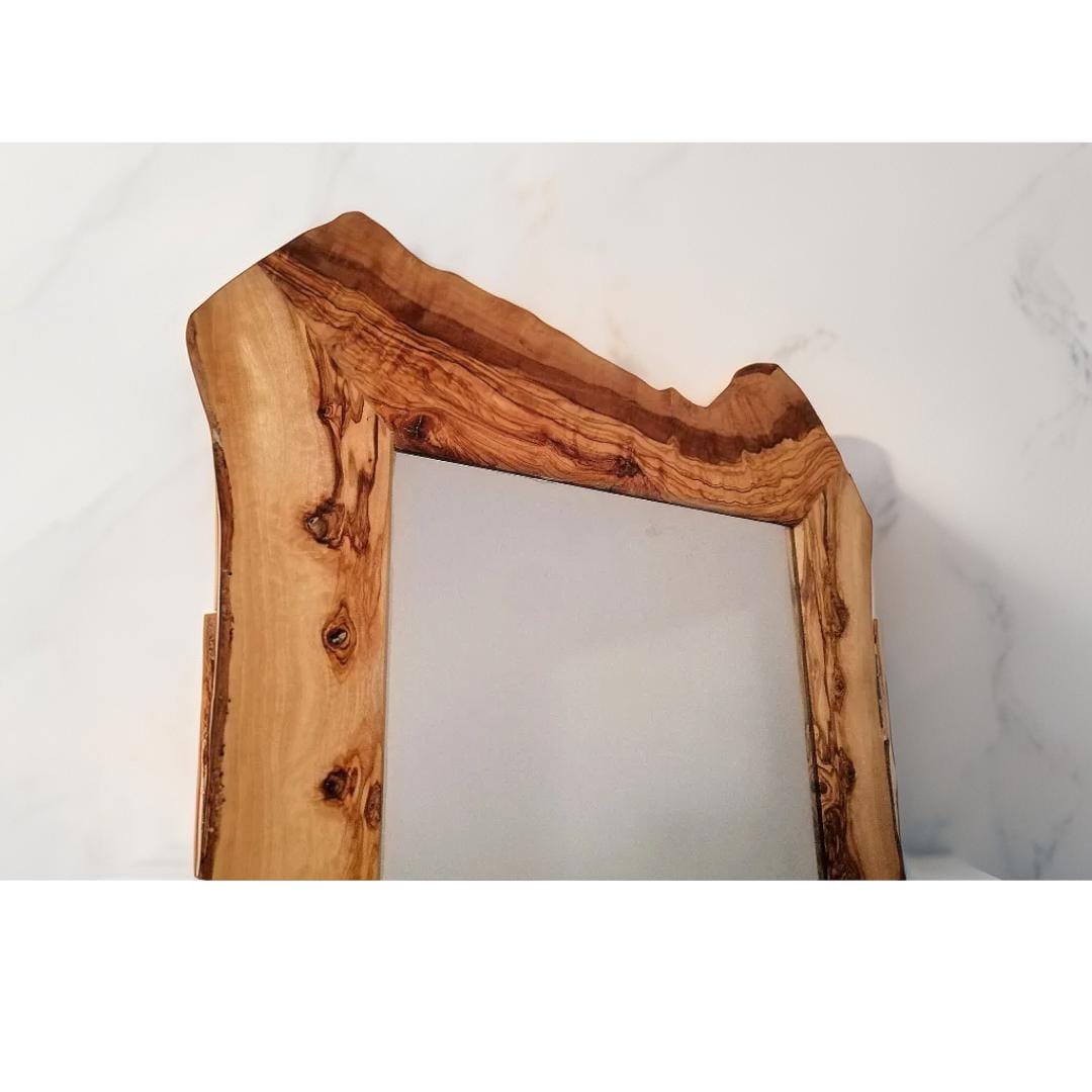 Wooden mirror, living room mirror, bedroom mirror, bathroom mirror, Olive wood mirror
