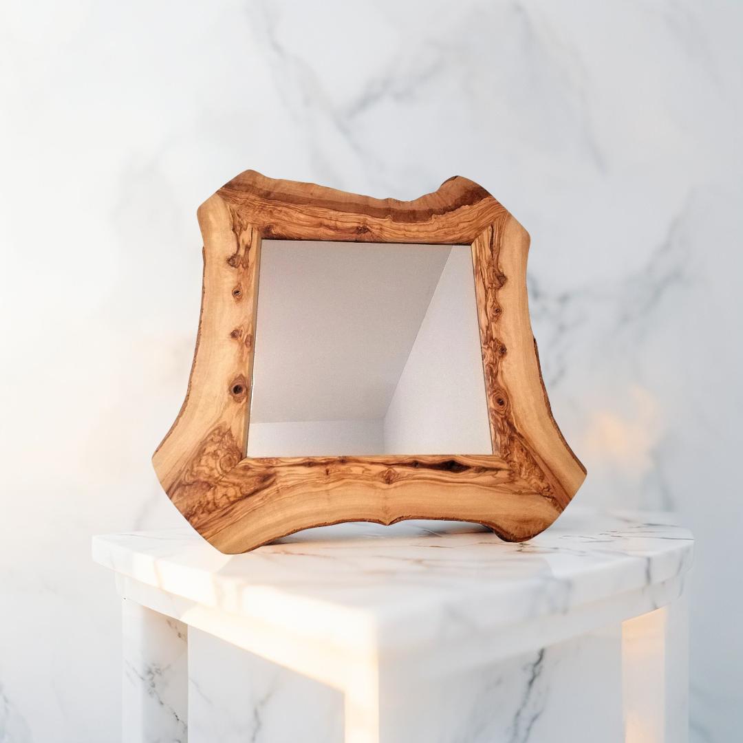 Wooden mirror, living room mirror, bedroom mirror, bathroom mirror, Olive wood mirror