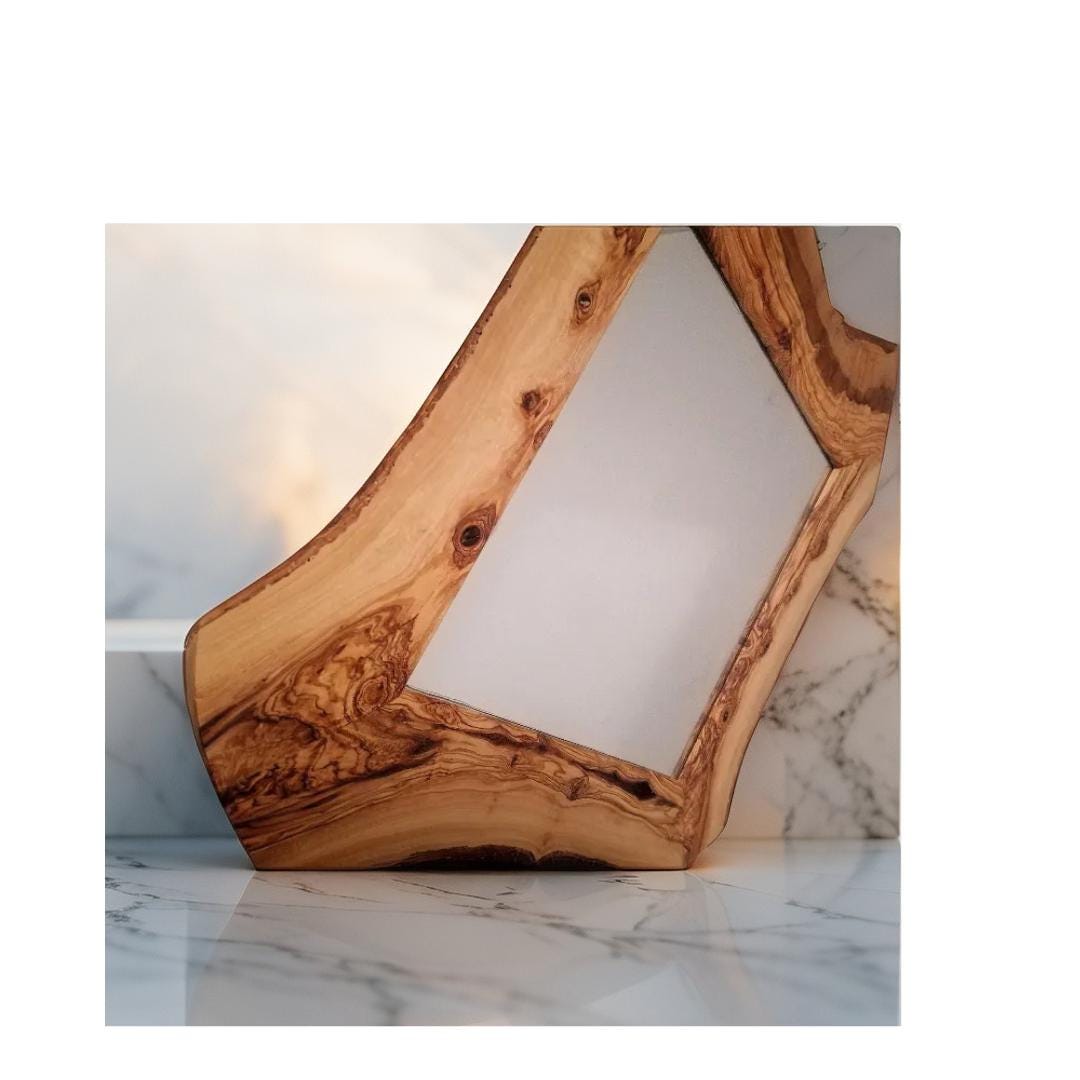 Wooden mirror, living room mirror, bedroom mirror, bathroom mirror, Olive wood mirror