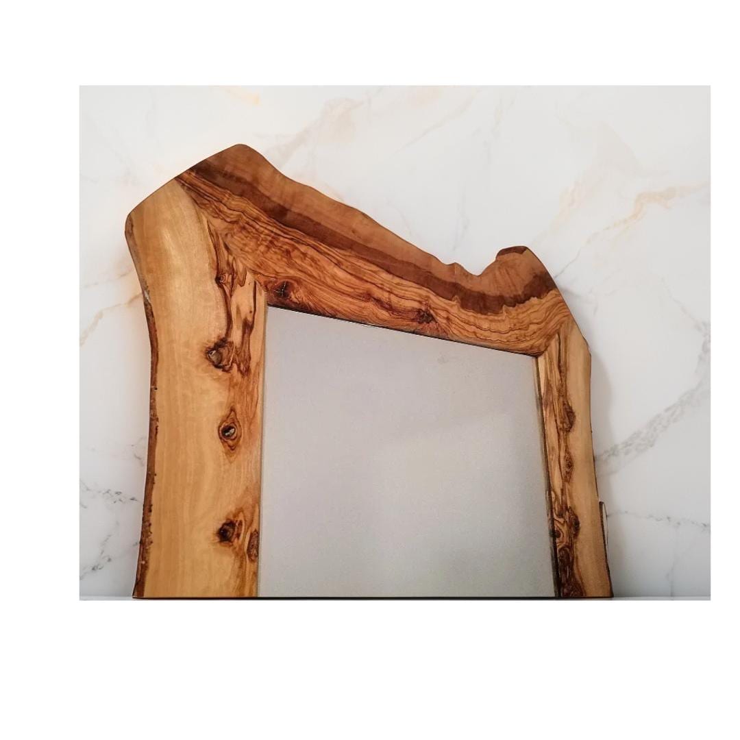 Wooden mirror, living room mirror, bedroom mirror, bathroom mirror, Olive wood mirror
