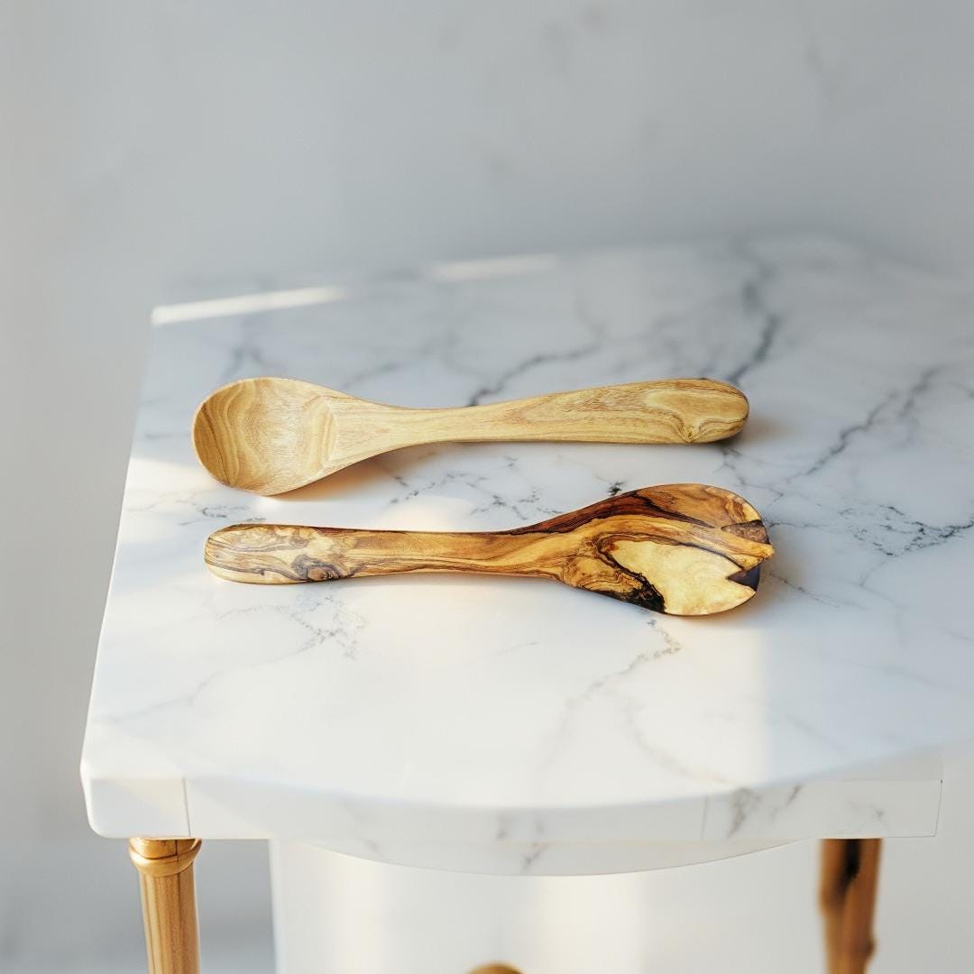 wooden salad utensil, wood spoon, wooden fork, Serving Set, Christmas gift, kitchen tools,gift for him,gift for her
