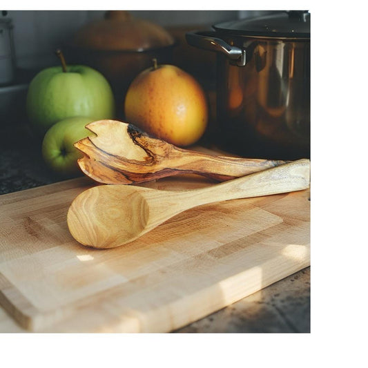 wooden salad utensil, wood spoon, wooden fork, Serving Set, Christmas gift, kitchen tools,gift for him,gift for her